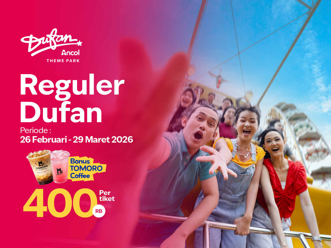 Promo Tiket Dufan x Tomoro Coffee 2026: Harga Rp400.000 + Bonus Minuman